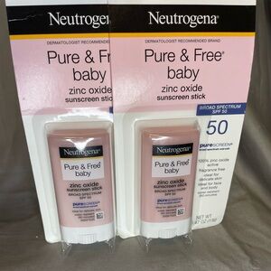 Neutrogena Pure & Free Baby Zinc Oxide 2 Sticks - Pink and White